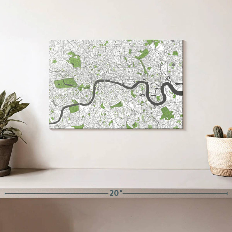 Carte du métro Aliaz London, H 8 po x l 12 po