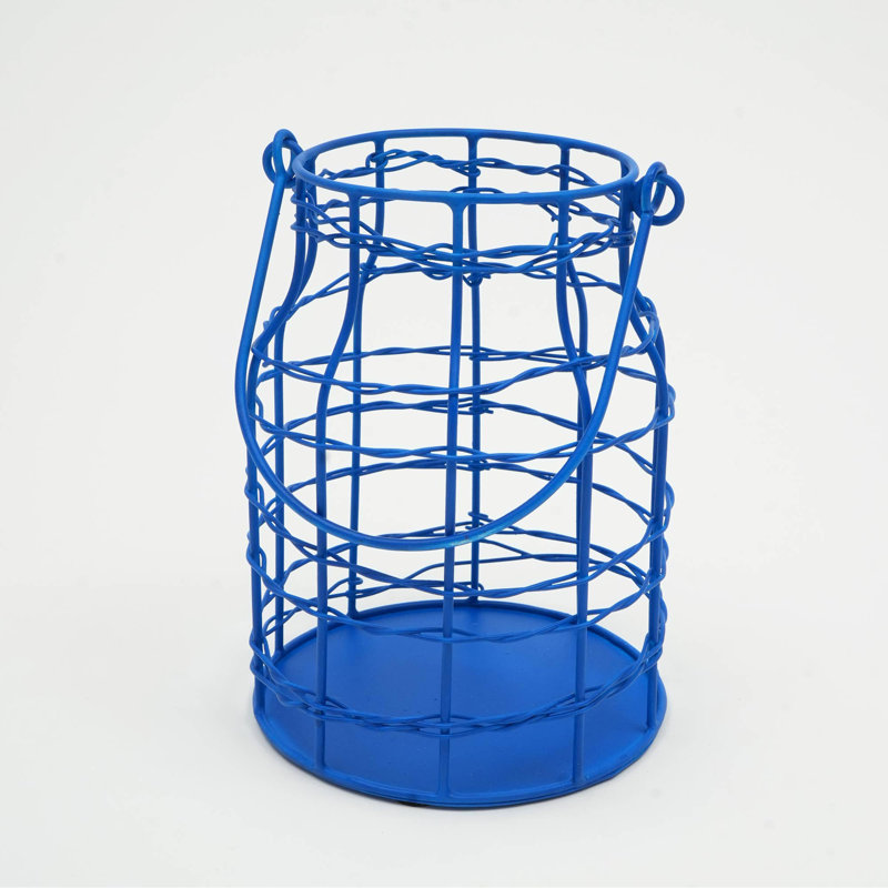 Funk Fusion Lantern, Blue, Blue, 7" H x 5.51" W x 5.51" D