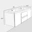 Meuble-lavabo sur pied simple avec plateau en résine-1946001757