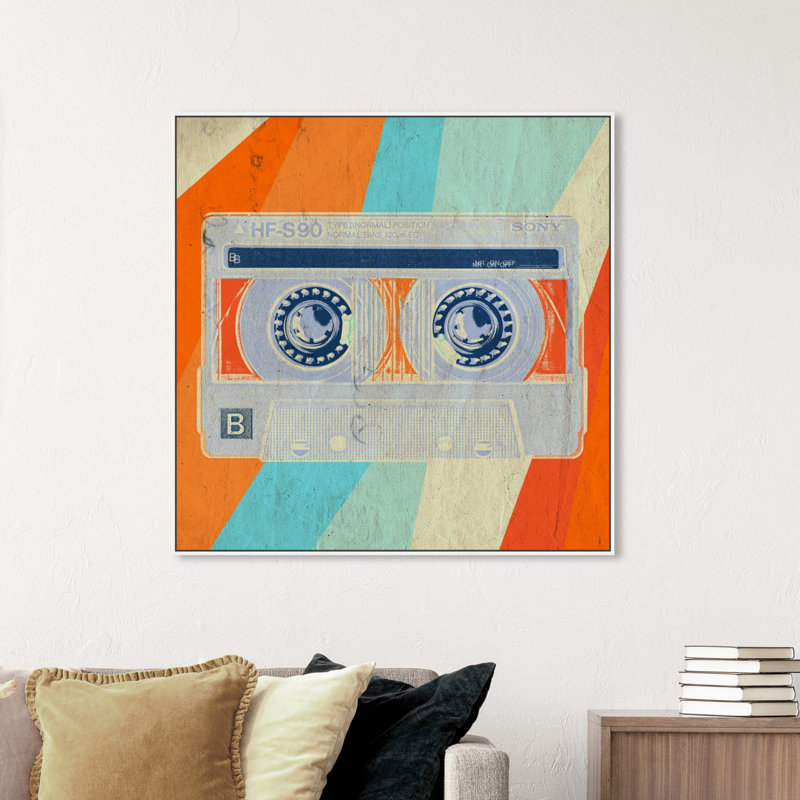 «My Mixtape», impression sur toile tendue, H 20 po x l 20 po, Cadre blanc