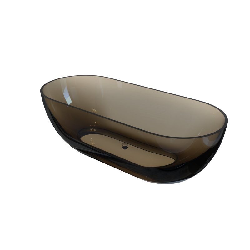 Baignoire de trempage autoportante 69 po x 30 po, Brun
