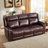 85'' Wide Modern Upholstered Genuine Leather Manual Reclining Sofa With Pillow Top Arm
