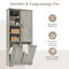 Armoire de salle de bain H 68 po avec panier à linge inclinable Fleurine-1884958713