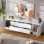 Meuble télé pour téléviseur de 75 po ou moins, console de rangement élégante, façades géométriques texturées, moderne minimaliste, divertissement dans le salon-1718560448