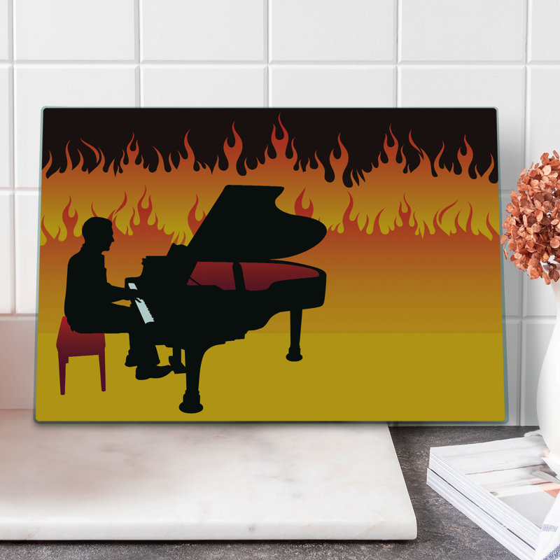 Planche à découper musicale en verre à domicile east urban