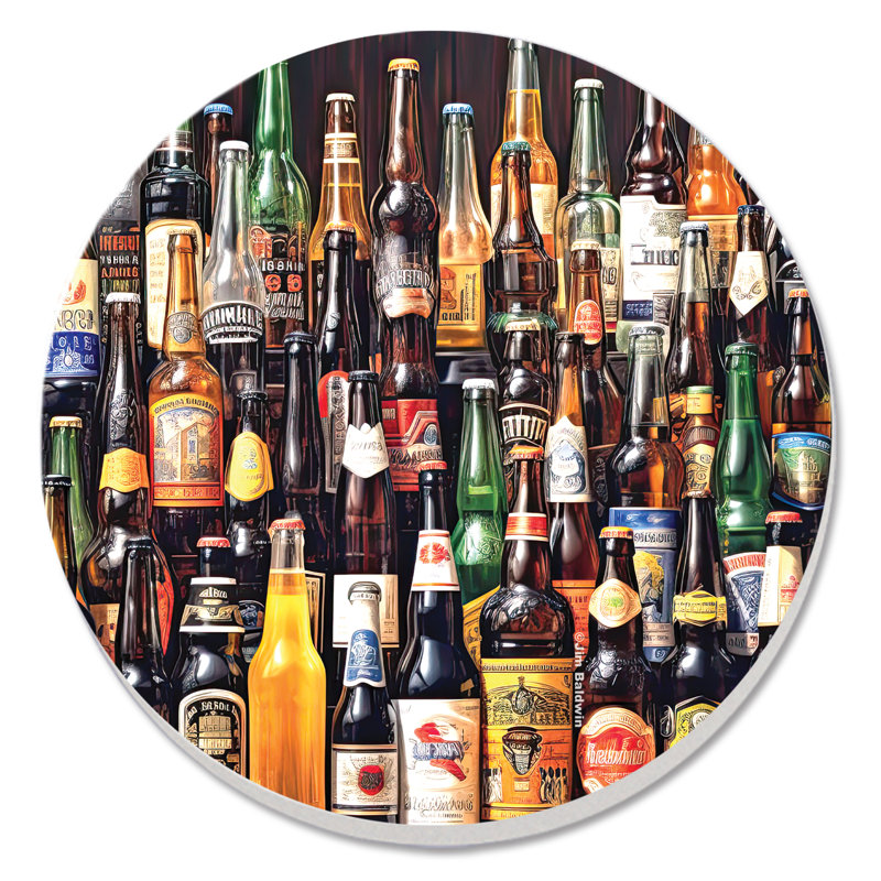 All About Beer Single Round Stone Coaster Create Your Own Collection