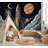 Rocket Ship Wallpaper Dark Space Removable Astronaut Wall Decor-503750052-503750057
