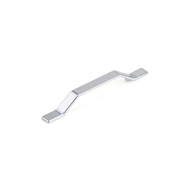 Poignée barre 5 1/32 po en métal, 6 5/16", Chrome