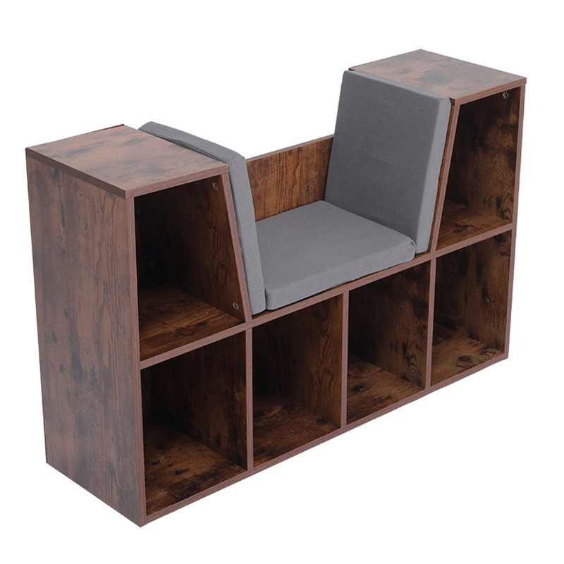 Retro wood children's storage stool
