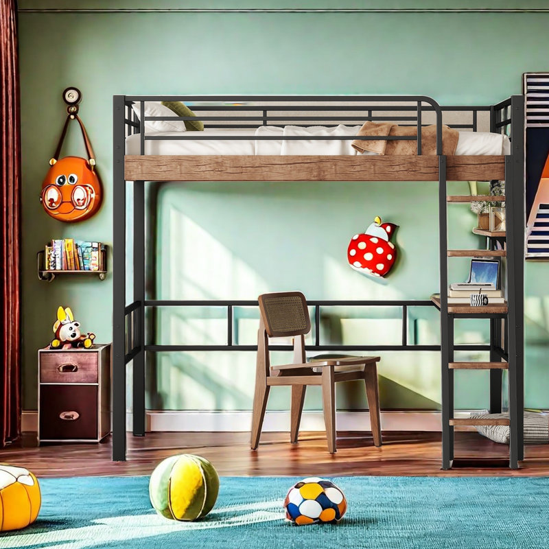 Lit mezzanine pour enfants Dorielle, Double