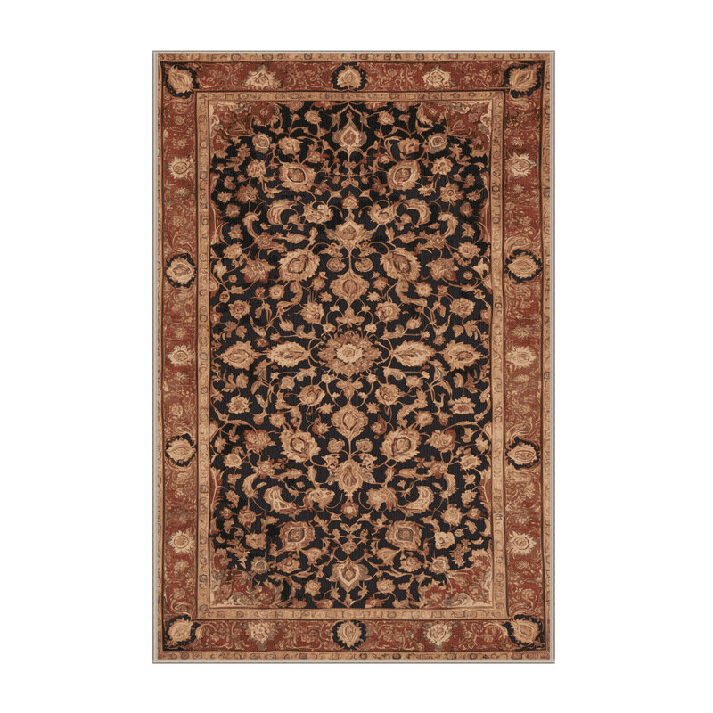 Tapis brun lavable à la machine, Rectangle 4pi x 6 pi