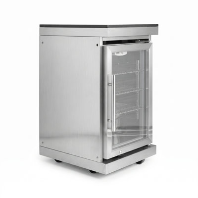 Station de barbecue au gaz pour îlot de cuisine en acier inoxydable 304 de 96 pouces Piper de Piper, station de cuisson modulaire avec brûleur infrarouge à hauteur réglable et refroidisseur de boissons intégré