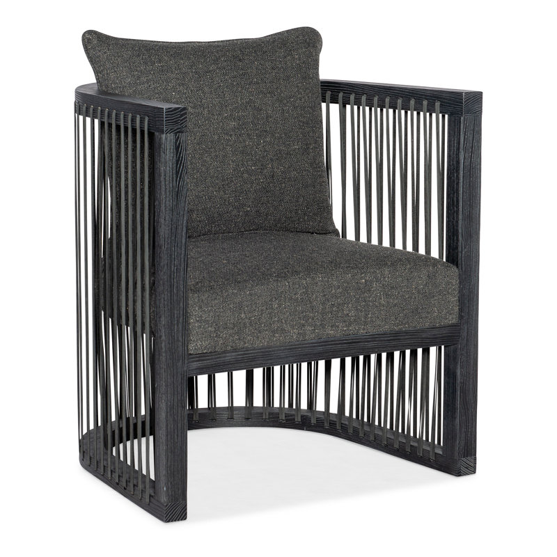 CC Club Chair, Black Linen Blend