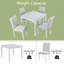 Ensemble de table de salle à manger en bois 5 pièces, ensemble de table de cuisine avec table carrée, table de salle à manger en bois-1171460730-1171460731