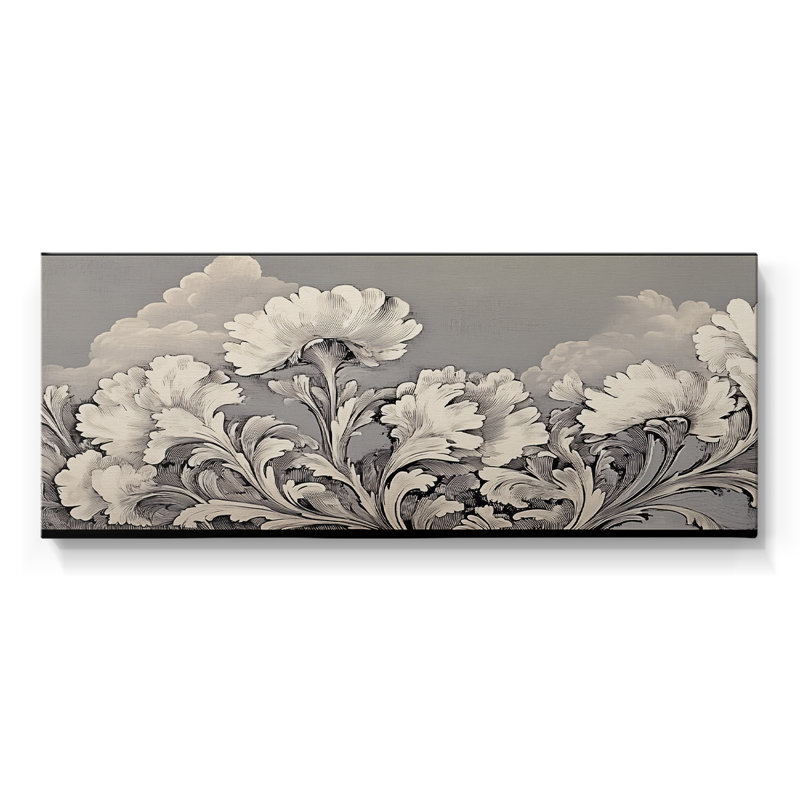 Série botanique-CCVVIV- Toile tendue avec châssis - Prêt à être accroché, H 12 po x l 30 po