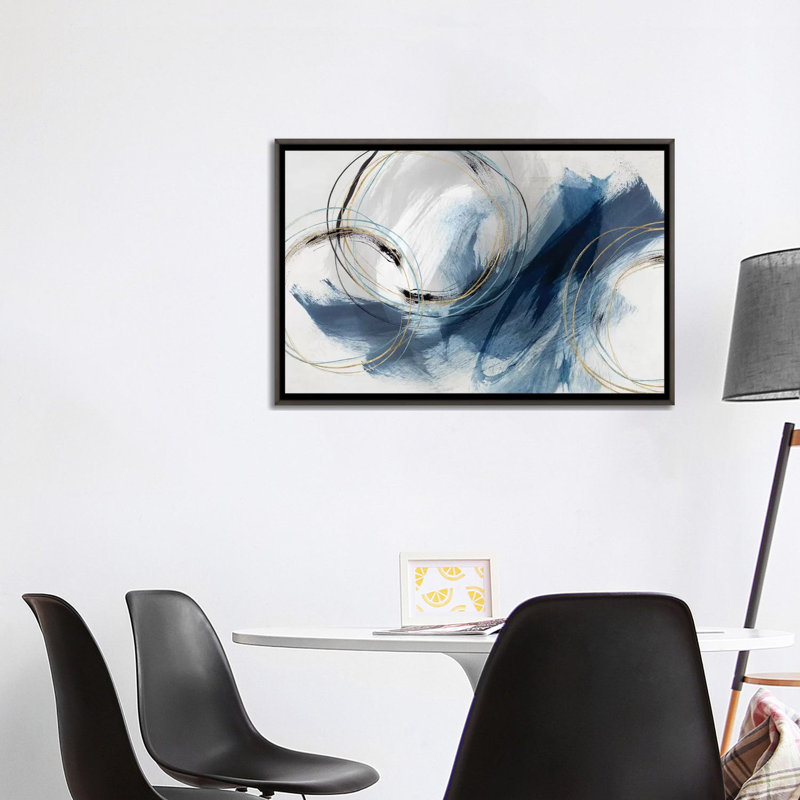 «Detour» par Isabelle Z, impression, H 40 po x l 60 po, Toile avec cadre flottant, Bois foncé rustique