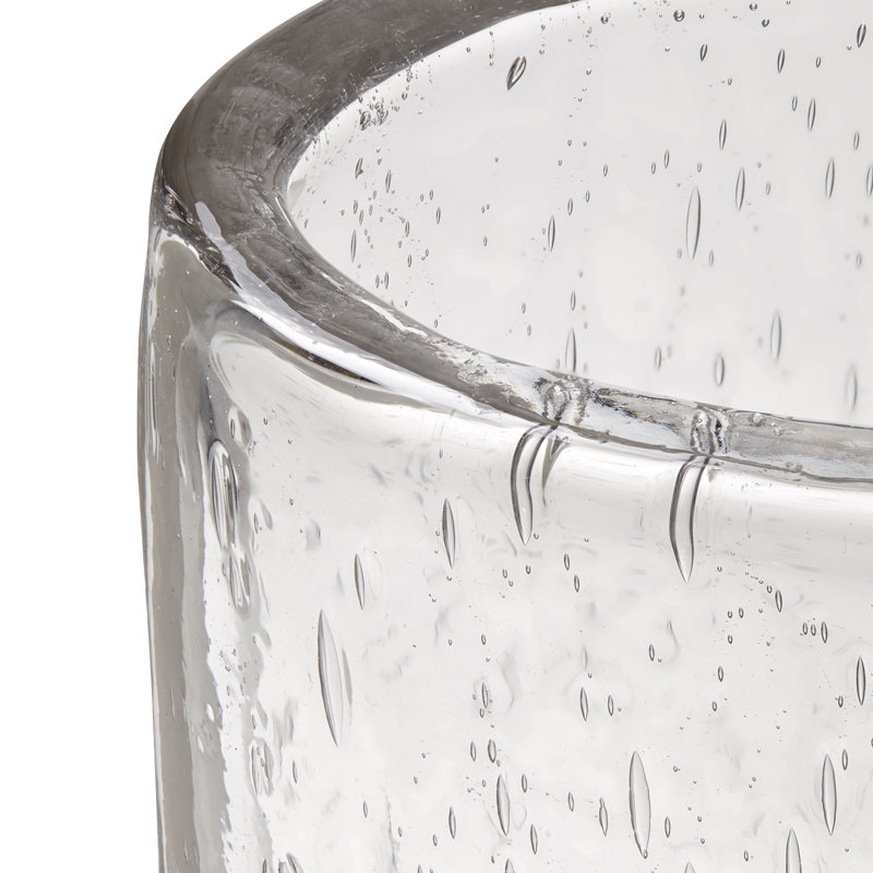 Matteo Handmade Glass Table Vase, 12" H x 7.5" W x 4" D