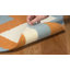 Tapis gris / orange en laine et coton tissé à la main Lily-16769876