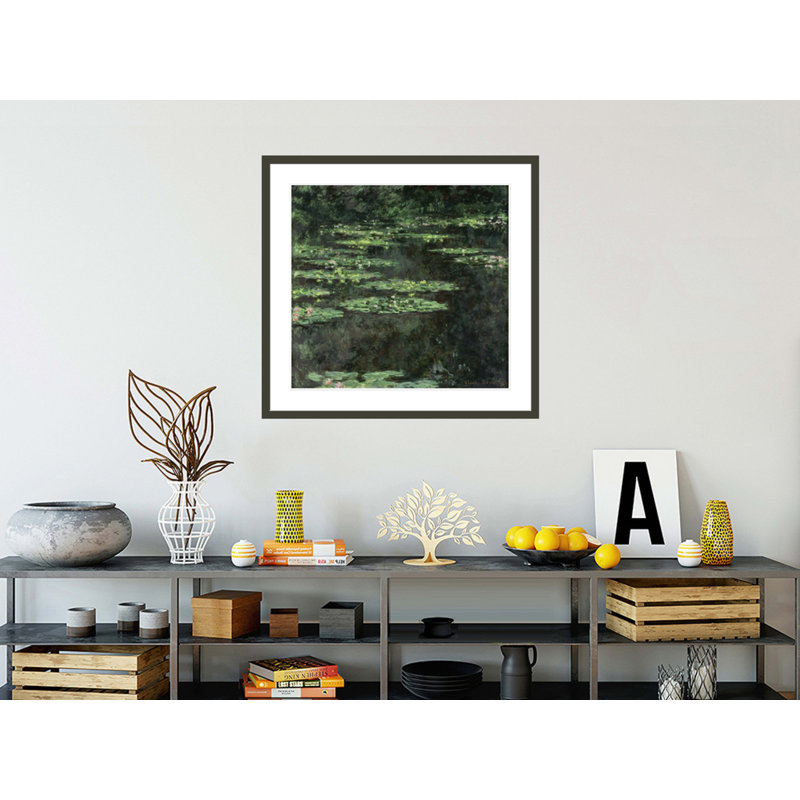 «Waterlilies» par Claude Monet, impression giclée encadrée, H 33,5 po x l 35,25 po