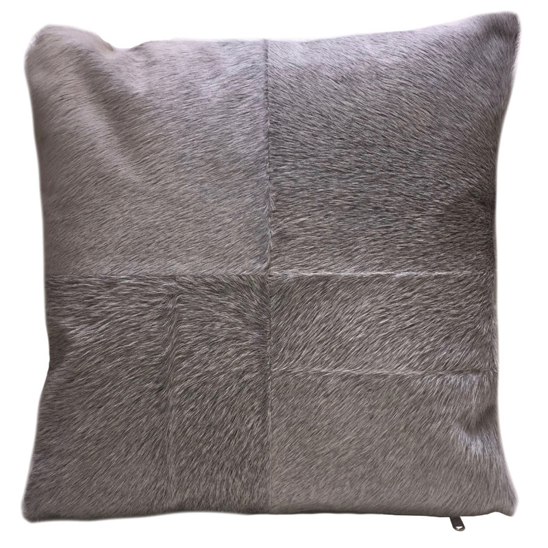 Grey Cowhide Pillow ESEL