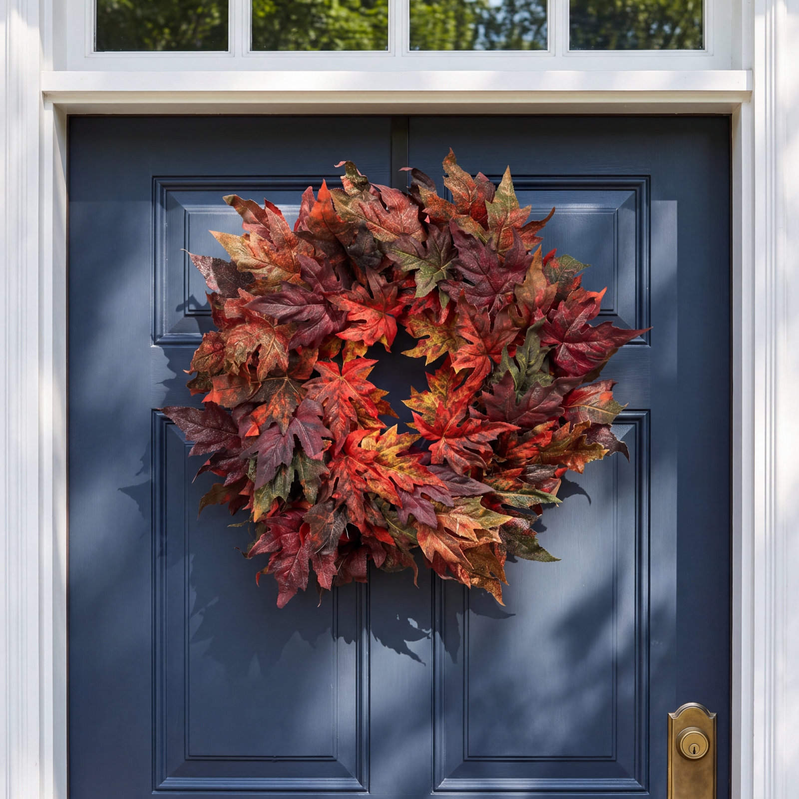 30'' Faux Maple Plastic Wreath