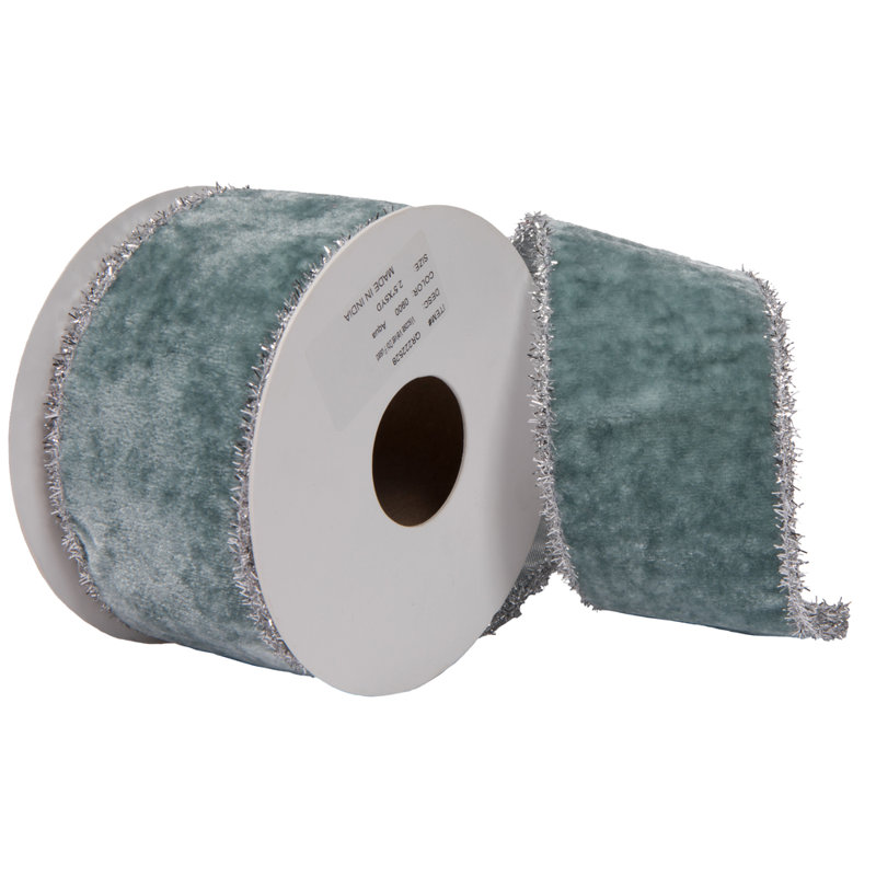 Ruban de Noël, H 4 po x l 180 po x P 4 po, gris