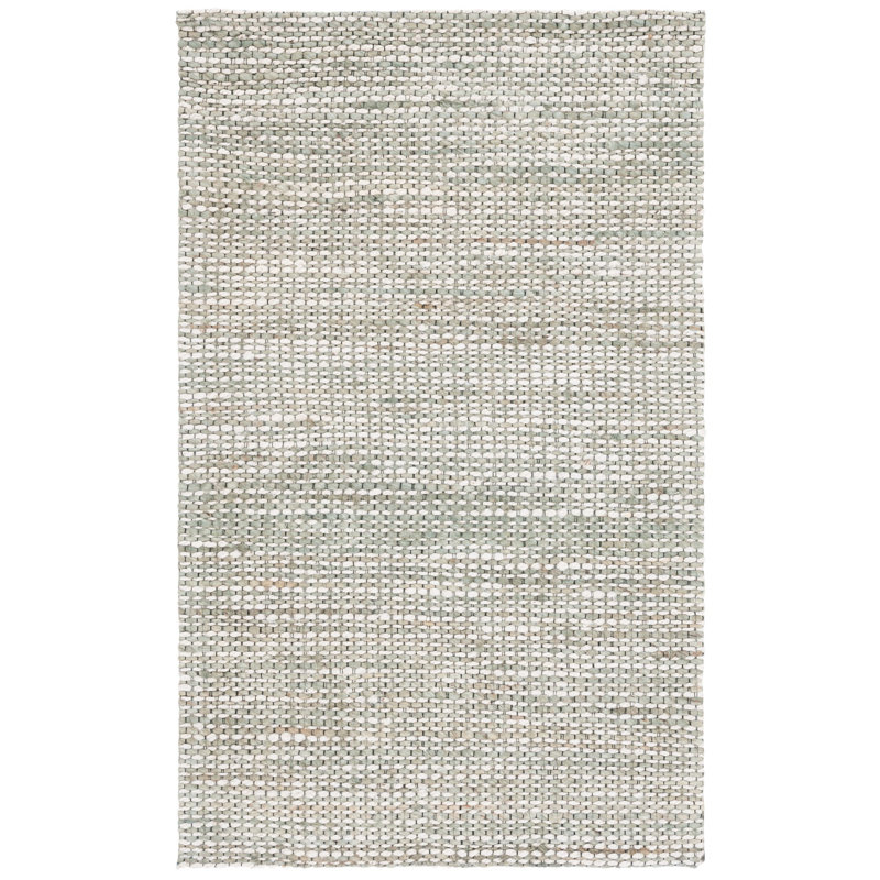 Zaragoza Hand Loomed Jute And Cotton With Latex Solid Color Rug, Rectangle 3' x 5'