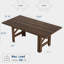 Table de salle à manger 71 "Farmhouse pour 6 à 8 personnes, grande table de salle à manger rectangulaire en bois seulement-981445753