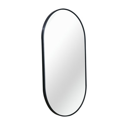 Miroir ovale en métal