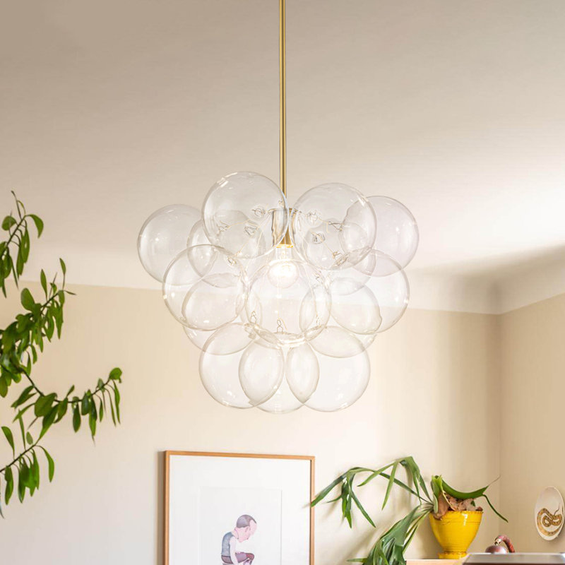 1-light Bubble Chandelier, Transparent