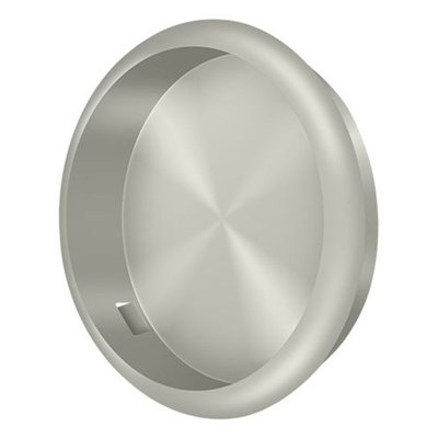 Poignée encastrée Deltana Rond Diamètre de 2 1/8 po; finition nickel satiné