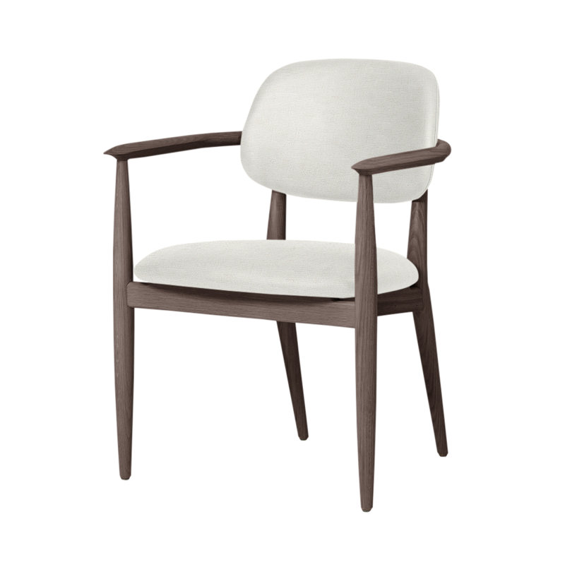 Chaise Slow de Space Copenhagen, Noyer à finition savonnée, L493 Naturel Sanfor 0023
