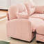 Canapé modulaire ergonomique en chenille rose à 4 places en forme de L modulaire et pour espaces de vie