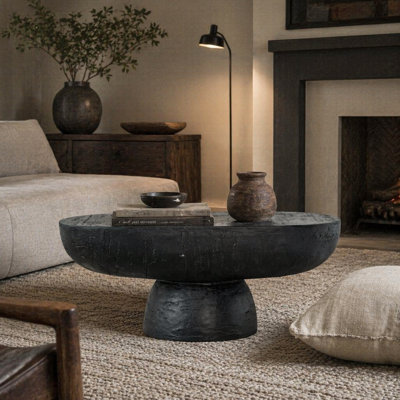 Table basse moderne moderne ovale organique