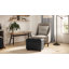 Repose-pieds de rangement en similicuir Idabel