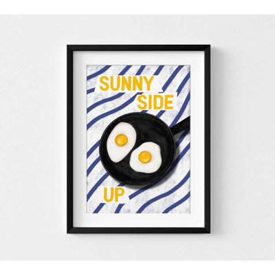 Sunny Side Up Eggs - Framed Egg Print | Premium Watercolor Breakfast Art