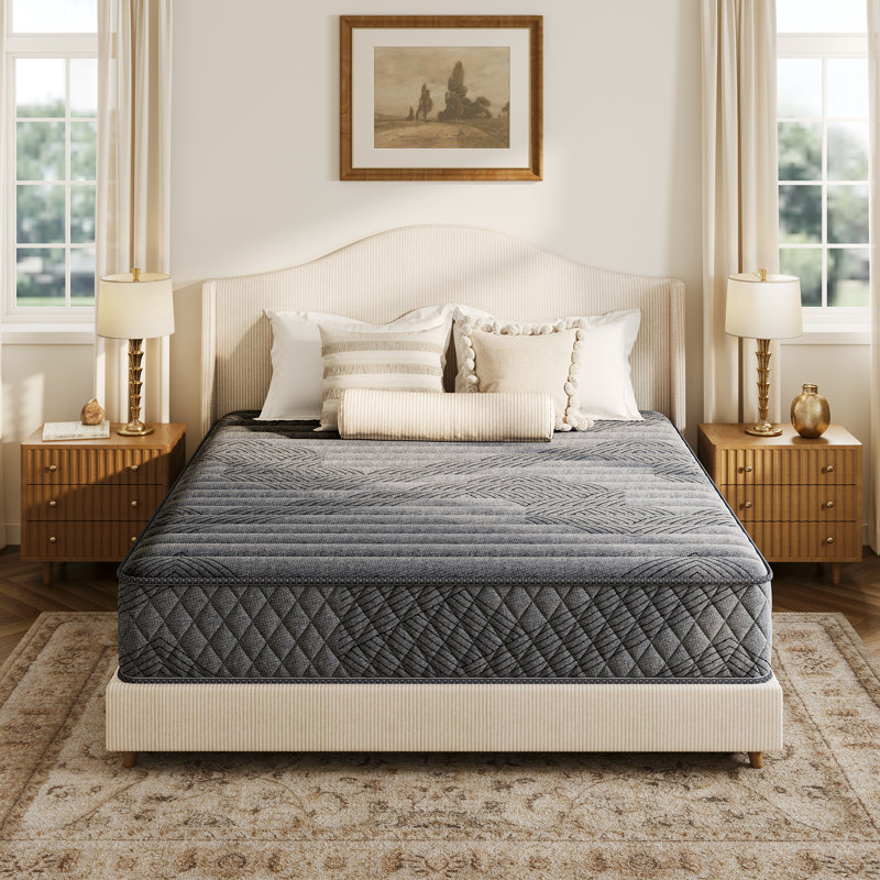 Matelas hybride en mousse viscoélastique de refroidissement mi-ferme 8 po / 12 po / 14 po Montsalas, CertiPUR-US, OEKO-TEX, Certifié SGS