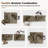 108" Modular Sectional Sofa For Living Room Modern L-Shape Cloud Couch Compression Upholstered Boneless Corduroy Fabric Deep Seat With Chaise-23351429-24094305