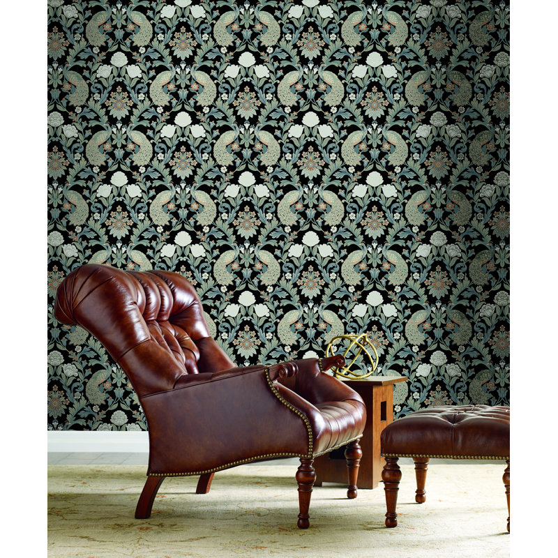 Rouleau de papier peint texturé L 27 pi x l 27 po Harmony Arts and Crafts, Noir