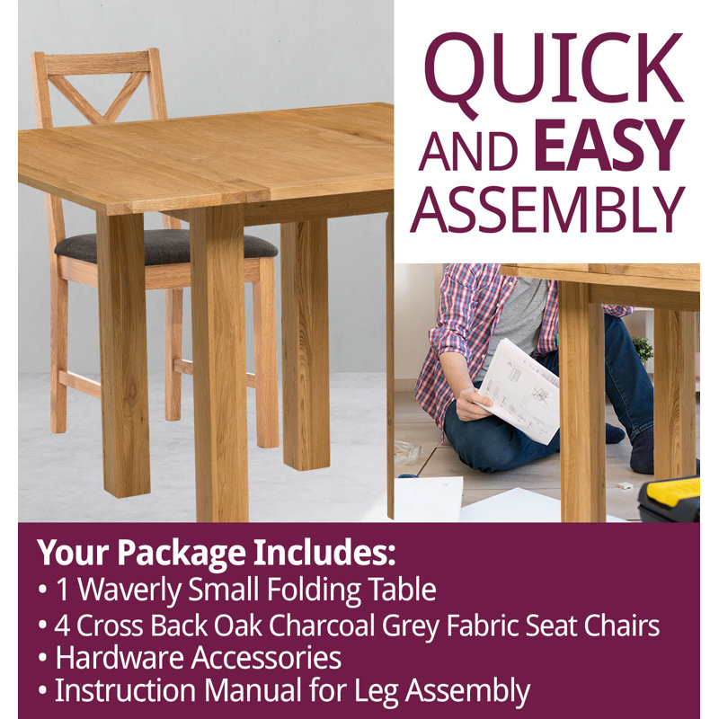Drop Leaf Solid Oak Dining Set