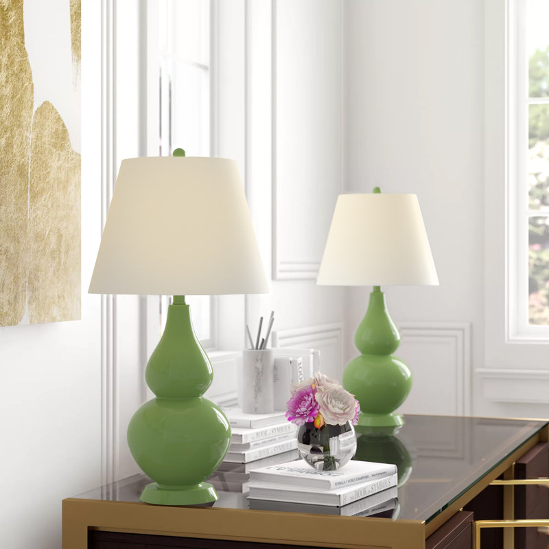 Moriarty Ceramic Table Lamp, Fern Green