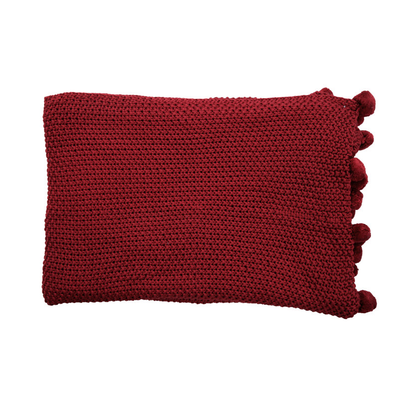 Jeté 100% coton, Rouge