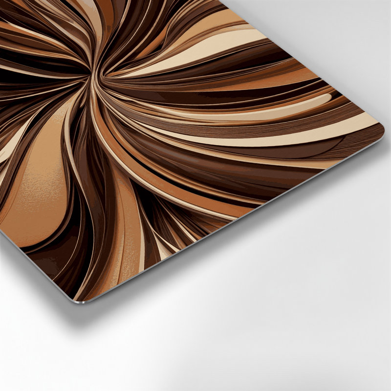 Abstraction numérique 60, art mural en métal brun, 32" H x 32" W