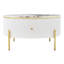 Table basse moderne avec 2 grands tiroirs et table de rangement moderne (table incluse seulement)