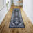 Dalyan Geometric Medallions Machine-Washable Navy/Light Gray Rug-2042638655