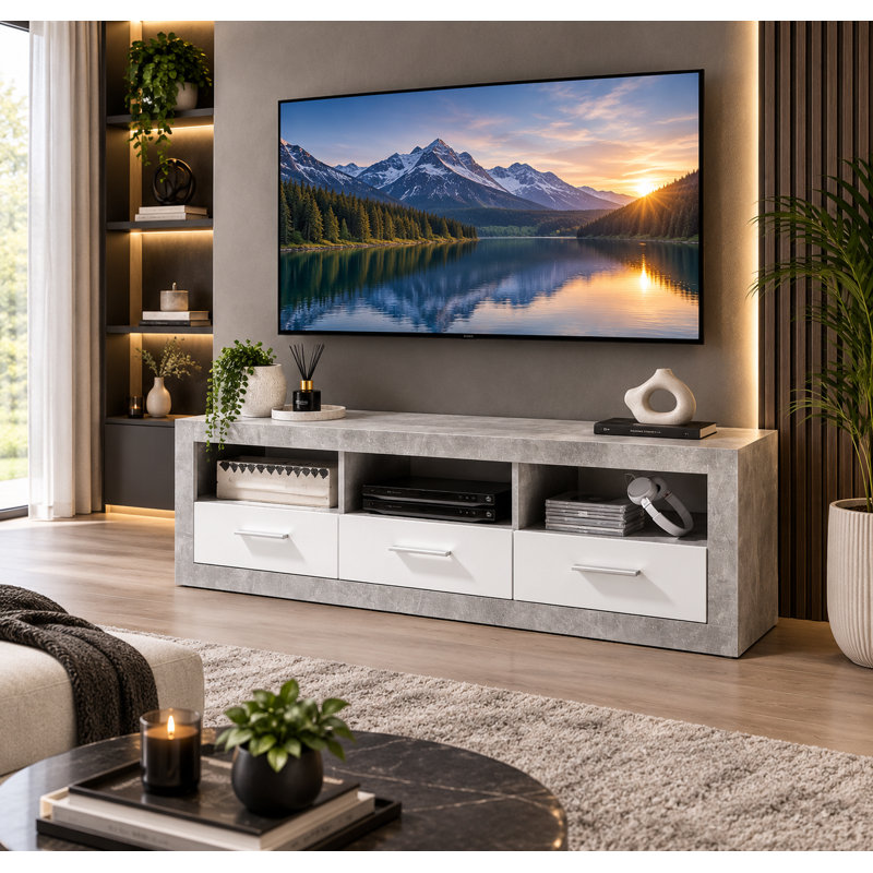 Looe TV Stand Fireplace for TVs up to 65"