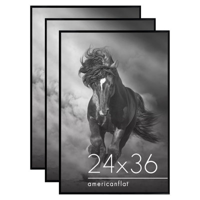 Malaya 3 Pack Lightweight Poster Frames Slide-In Photo Frames with Buildable Moulding
