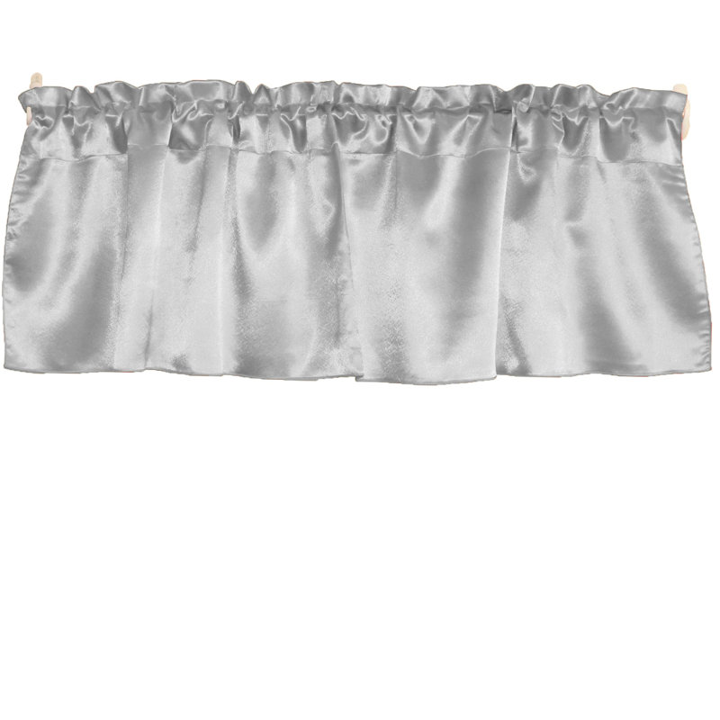 Danijah Tailored Window Valance, 58" W x 16" L, Silver