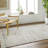 Rectangle Southwestern Machine Woven Polypropylene Area Rug in Medium Gray-1900533781
