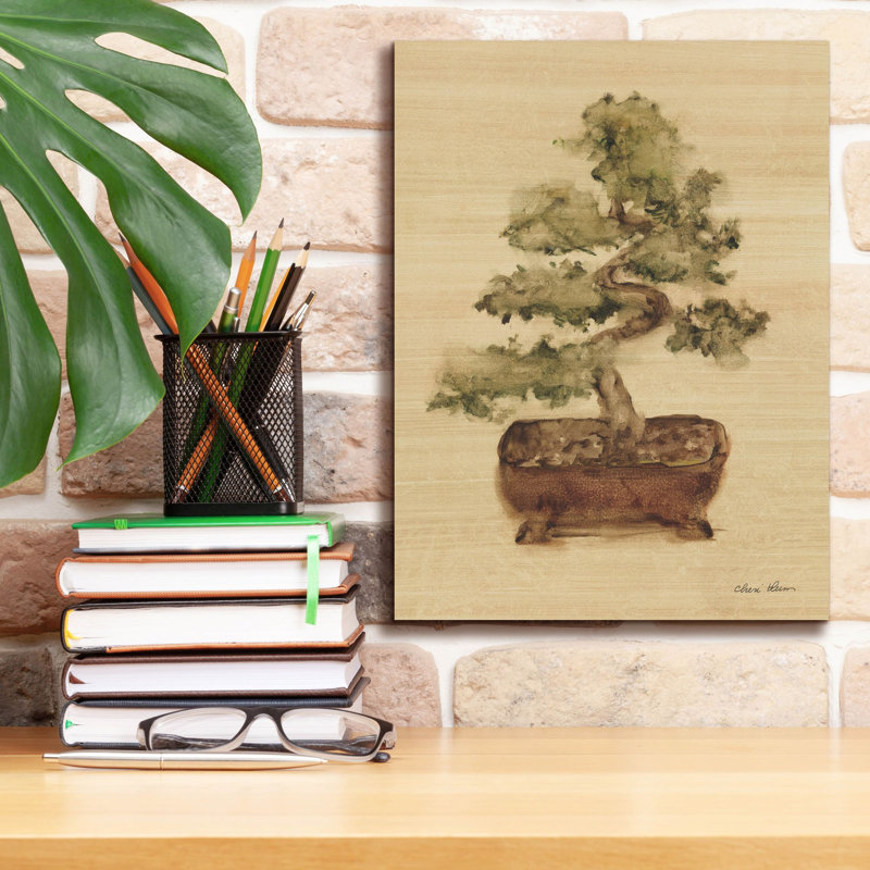 «Bonsai 1» par Cheri Blum, art mural sur toile, H 16 po x l 12 po x P 0,75 po